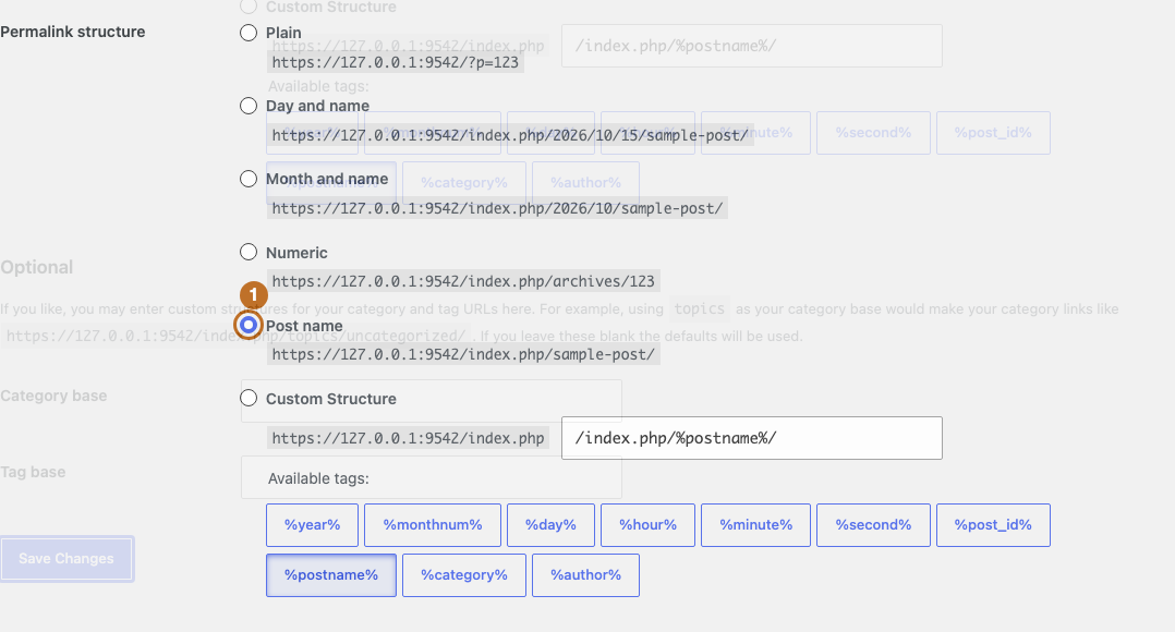 WordPressで投稿名を選んだ後のパーマリンク画面